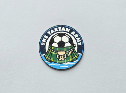 Tartan Army Football in a Kilt Lapel Pin