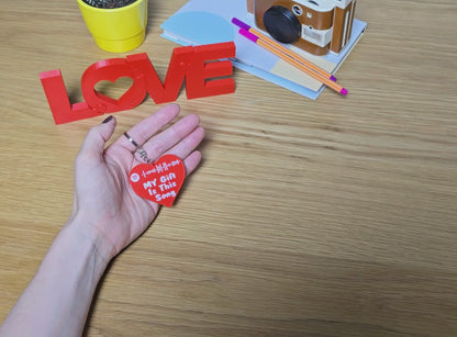 Valentine's Day Personalised Spotify Code Keyring